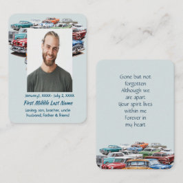 Memorial Keepsake Classic Vintage Car Vehicle  Visitkort
