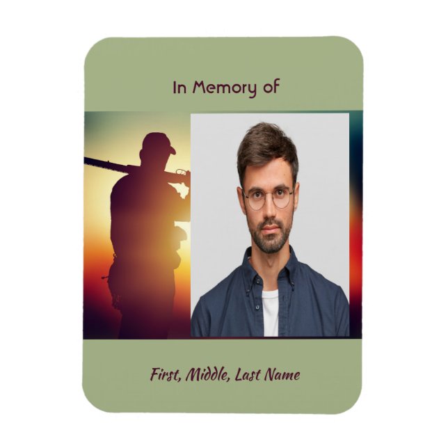 Memorial Keepsake Hunter Stag Deer Magnet (Vertikal)