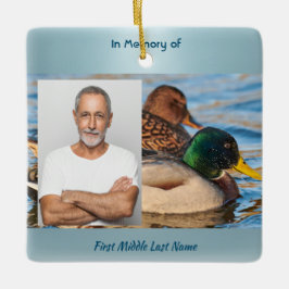 Memorial Keepsake Mallard Ducks Bird Julgransprydnad Keramik