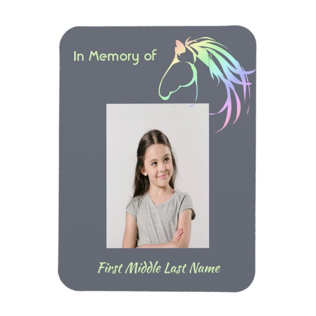 Memorial Keepsake Pastel Horse Art Magnet (Vertikal)