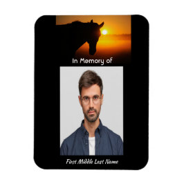 Memorial Keepsaké Photo Prayer Horse Western Magnet