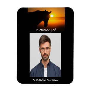Memorial Keepsaké Photo Prayer Horse Western Magnet