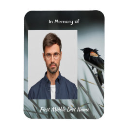 Memorial Keepsaké Red-vinge Blackbird Magnet
