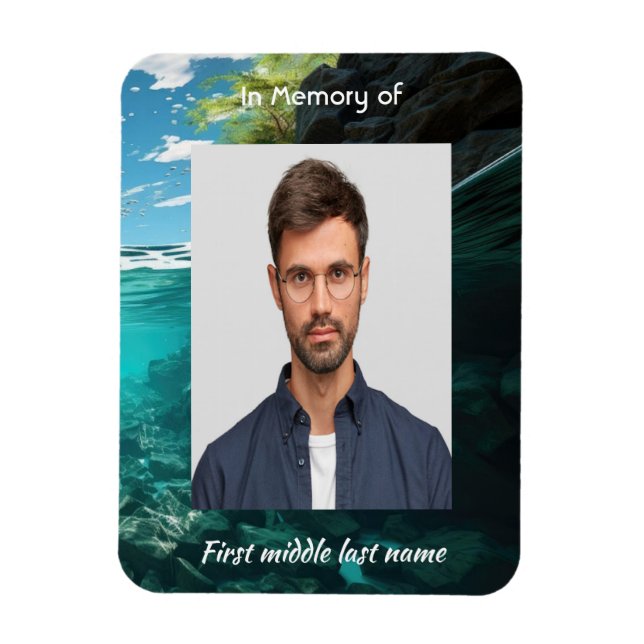 Memorial Keepsake Service Deep Sea Diving Diver Magnet (Vertikal)