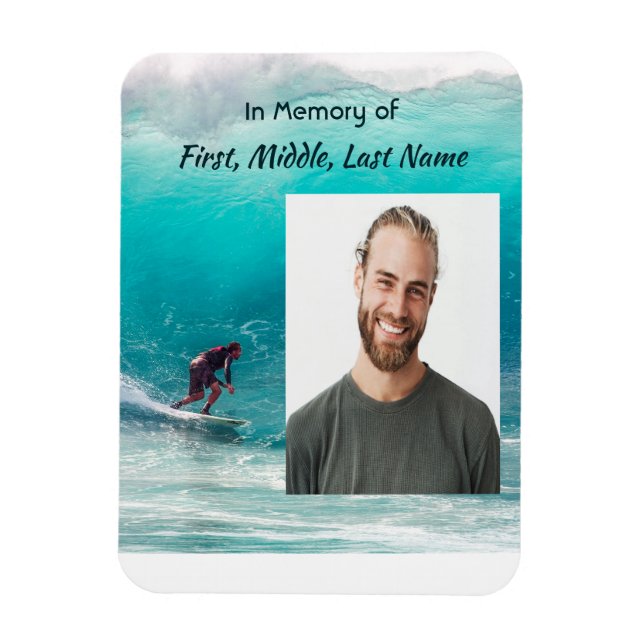  Memorial Keepsake  Wave Surfer Water Magnet (Vertikal)