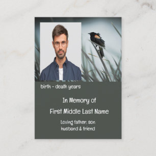 Memorial Keepsakevetlands Marsh Blackbird Visitkort