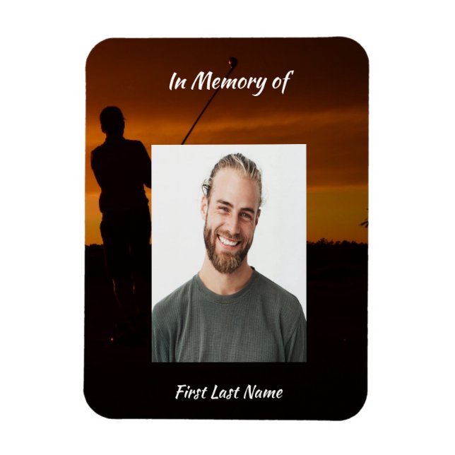 Memorial KeepsakGolfer Golfing Golf Magnet (Vertikal)