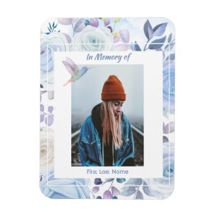 Memorial KeepsakHummingbird Blue Ro Magnet
