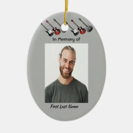 Memorial KeepsakMusician Guitar Music Julgransprydnad Keramik