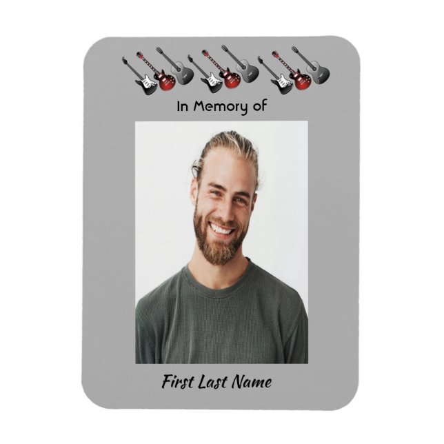 Memorial KeepsakMusician Guitar Music Magnet (Vertikal)