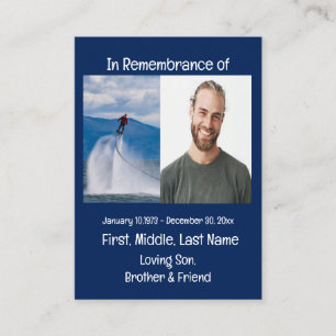 Memorial Keepsakskateboarding Visitkort
