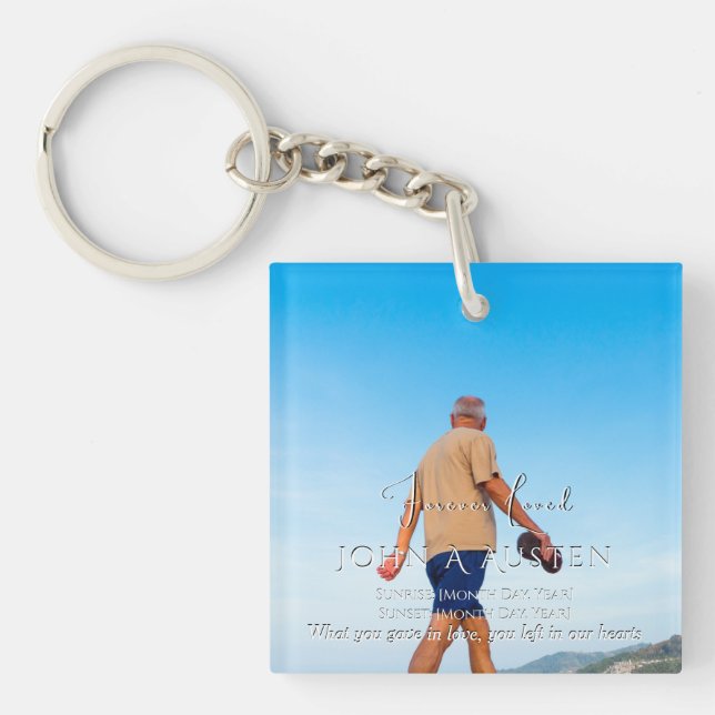 Memorial Keychain Personalized Keepsake (Framsidan)