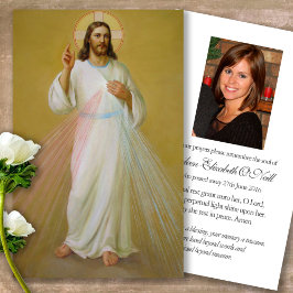 Memorial Loss Divine Mercy Prayer Sympathy Cards Visitkort