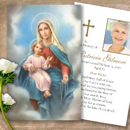 Memorial Loss Heliga Rosary Prayer Sympathy Cards Visitkort