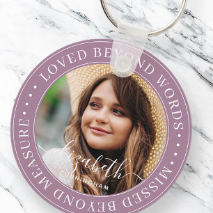 Memorial Loved bortom Ord Elegant Chic Photo Nyckelring