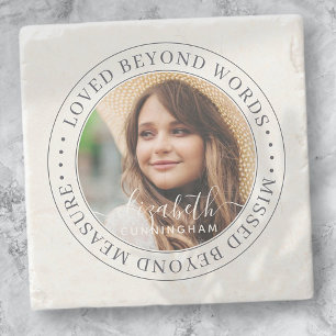Memorial Loved bortom Ord Elegant Chic Photo Stenunderlägg