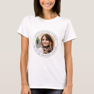 Memorial Loved bortom Ord Elegant Chic Photo T Shirt