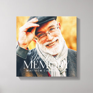 Memorial Loving Memory Simple Modern Photo Canvastryck