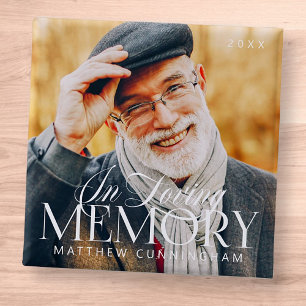 Memorial Loving Memory Simple Modern Photo Knapp
