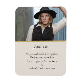 Memorial Magnet för en plötslig död