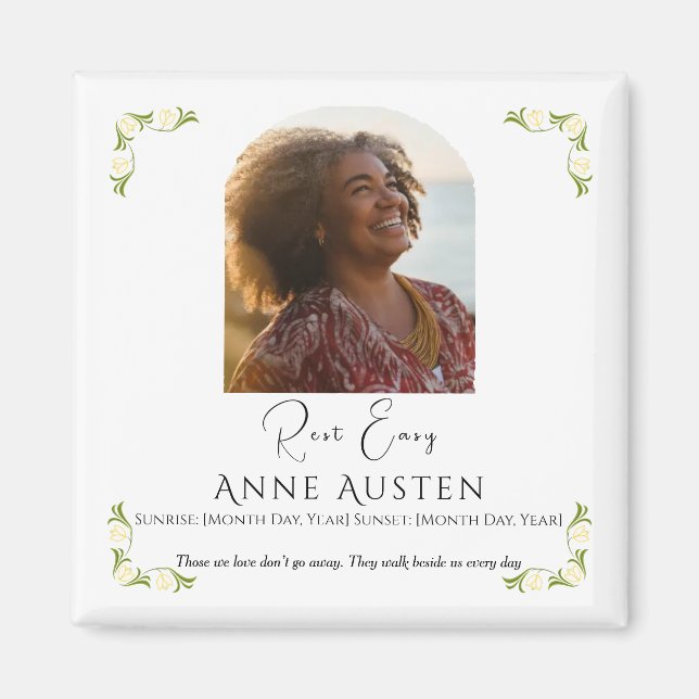 Memorial Magnet – Personalized Tribute Keepsake (Framsidan)