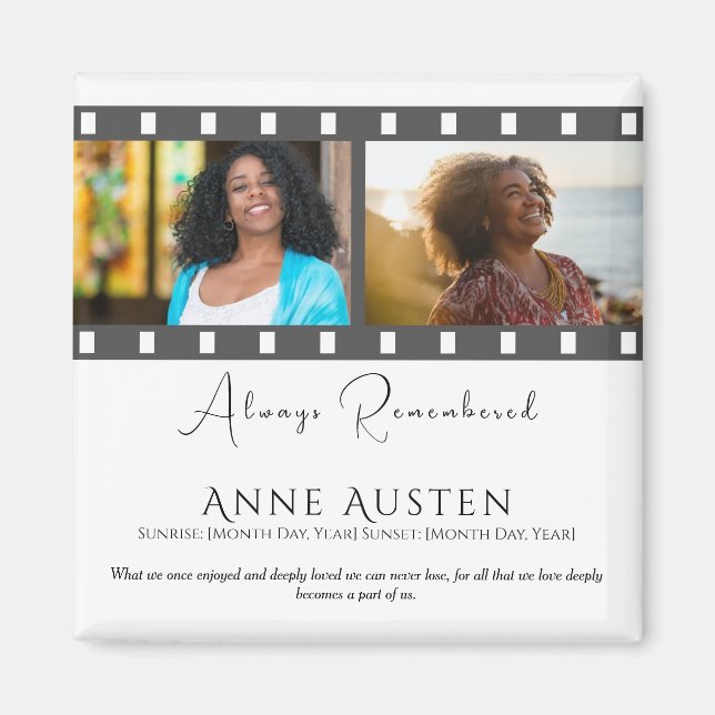 Memorial Magnet – Personalized Tribute Keepsake (Framsidan)