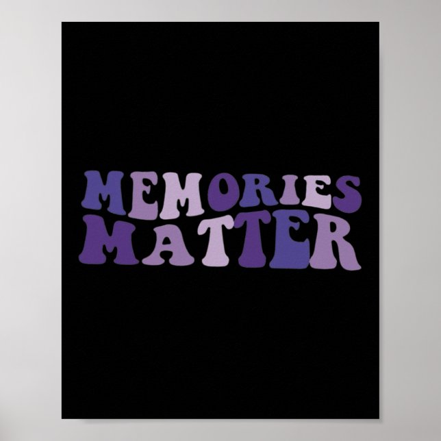 Memorial Matter Alzheimer Brain Awareness Support Poster (Framsidan)