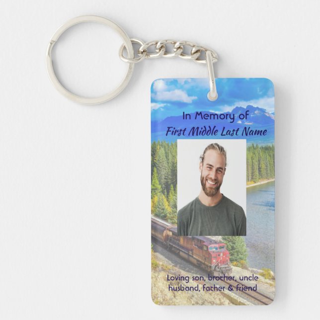 Memorial Memory Card Train Rail Tram Railway (Framsidan)