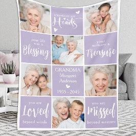 Memorial Modern 6 Photo Collage Family Memory Fleecefilt