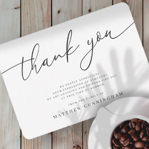 Memorial Modern, enkel minimalistisk i överljudsmi Tack Kort