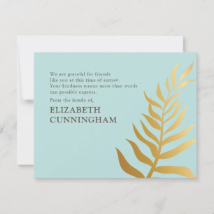 Memorial Modern Golden Foliage Botanicals Tack Kort