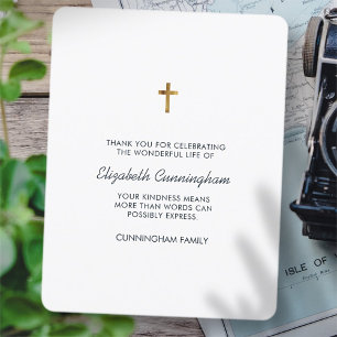 Memorial Modern och Simple Kor Tack Kort