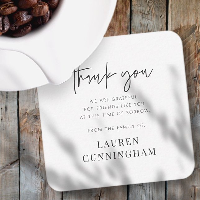 Memorial Modern Simple Minimalist Chic Tack Anteckningskort (Skapare uppladdad)