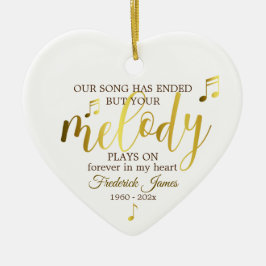 Memorial Music Quote Memory Keepsaké Ceramic Julgransprydnad Keramik