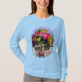 Memorial My Angel har fyra Tass Flowers PM0001 T Shirt