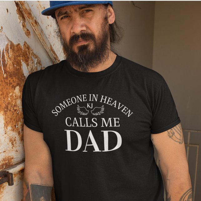 Memorial Någon i himlen kallar mig Pappa T-Shirt (Memorial Someone In Heaven Calls Me Dad T-Shirt
)