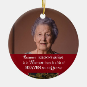 Memorial nån i himmelfoto julgransprydnad keramik