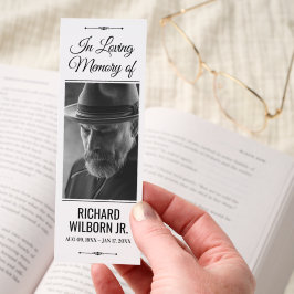 Memorial Newspaper Bookmark Photo Funeral Keepsake