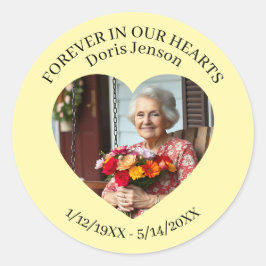 Memorial or Vigil Keepsake | Forever in our Hearts Runt Klistermärke