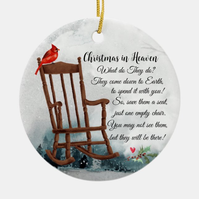 Memorial Ornament Heaven är en vacker Ställe Red (Framsidan)