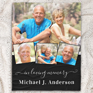 Memorial Personlig 4 Bild i överlagringsminnet Fleecefilt