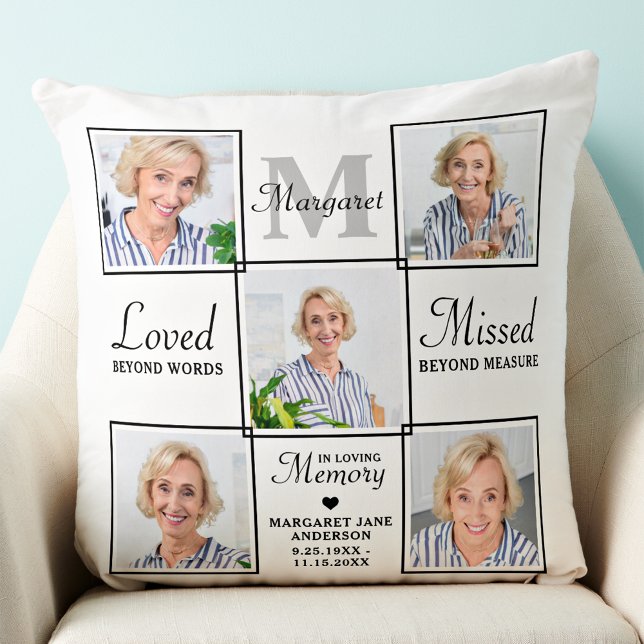 Memorial Personlig 5 Bild Loving Memory Kudde (Skapare uppladdad)