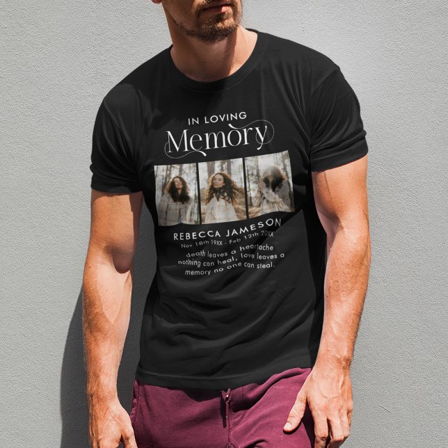 Memorial Photo Collage 'In Loving Memory' T Shirt (Skapare uppladdad)