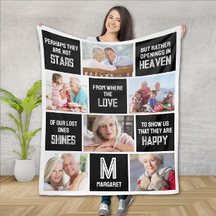 Memorial Photo Collage Quote Fleecefilt