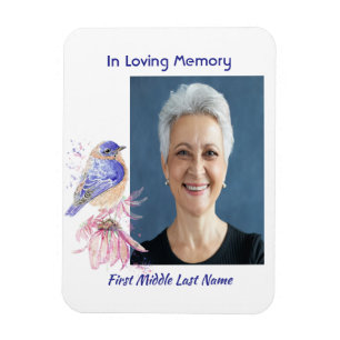 Memorial Photo Dikt Bluebird Garden Bird Magnet
