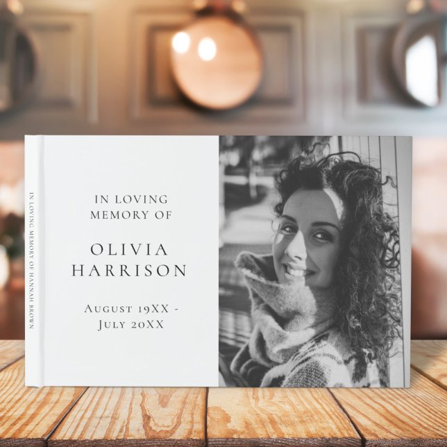 Memorial Photo | Elegant Klassisk i överlagringsmi Gästböcker (Skapare uppladdad)