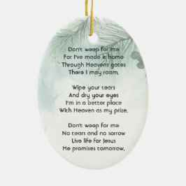 Memorial Photo Firande of Life Keepsaké Julgransprydnad Keramik