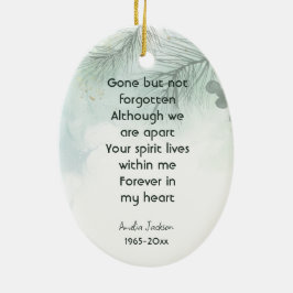 Memorial Photo Firande of Life Keepsaké Julgransprydnad Keramik