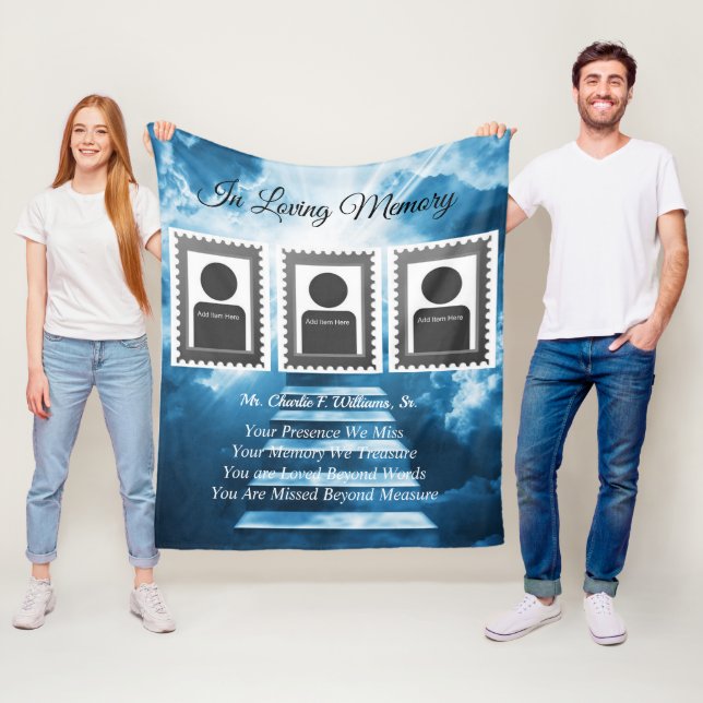 Memorial Photo Fleece Blanket (På plats)