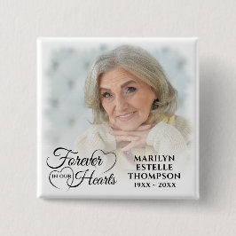 Memorial Photo Forever i våra hjärtan Knapp